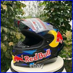 Motorcycle Full Face Helmet Red Bull Design Motocross Model Racing Sport DOT&ECE
