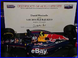 118 Daniel Ricciardo Red Bull RB10 Signed with COA LTD Edition of 100 NEW
