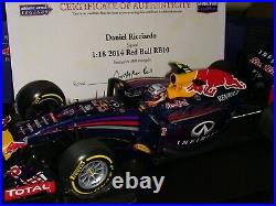 118 Minichamps #110140003 Daniel Ricciardo Signed Red Bull RB10 2014 100pcs