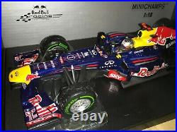 118 Minichamps #110 120101 Sebastian Vettel Red Bull RB8 #1 2012 Brazil GP- NEW