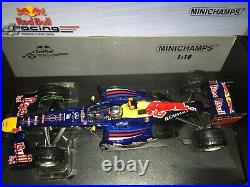 118 Minichamps #110 120101 Sebastian Vettel Red Bull RB8 #1 2012 Brazil GP- NEW