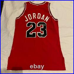 1990-91 Champion Michael Jordan Chicago Bulls Road Red Pro Cut Game Jersey vtg