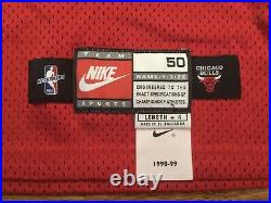 1998-99 Chicago Bulls Michael Jordan Pro Cut Jersey 50 + 4 game issued used worn