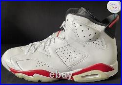 2010 Nike Air Jordan 6 VI Retro Bulls White Red Size 14 DS New OG Box 384664 102