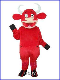 2019 New Red Bull Adult Mascot Costume Fancy Dress For Festival Adults Fursuit
