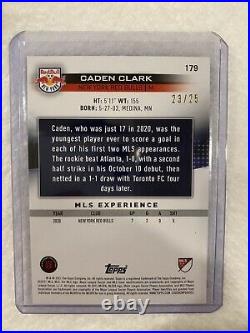 2021 Topps MLS Caden Clark Icy Blue Foil Rookie Card RC /25 New York Red Bull