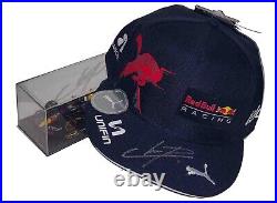 2022 F1 Red Bull Signed Sergio Perez Hat & Model Car Photo Proof Checo Formula 1