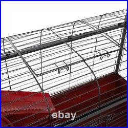 42 in Indoor Rabbit Cage Bunny Guinea Pig Hutch Pet Play House for Small Animals