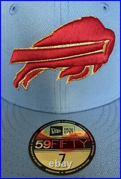 4UCAPS Exclusive BUFFALO BILLS RED BULL NFL NEW ERA 59FIFTY FITTED Sz 7