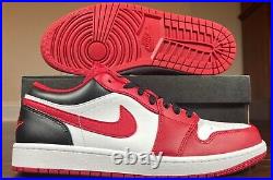 Air Jordan 1 Low'Bulls' Gym Red White Black 553558-163 Mens Sizes