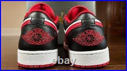 Air Jordan 1 Low'Bulls' Gym Red White Black 553558-163 Mens Sizes