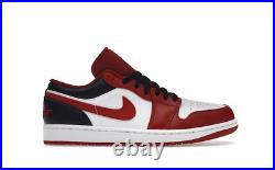 Air Jordan 1 Low Shoes Bulls White Gym Red Black 553558-163 Men's size 12