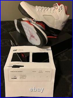 Air Jordan V Retro 5 Size 9.5 Ds 2020 Og Mj True White Fire Red Black