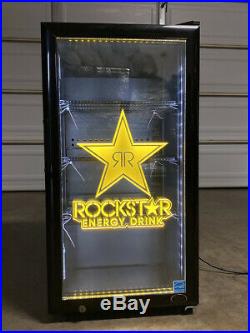 Brand New Idw Rockstar Energy Drink Fridge Cooler Refrigerator Red Bull Monster