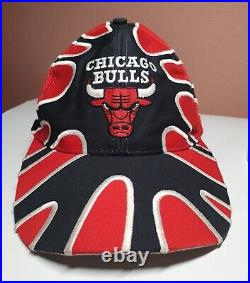 Chicago Bulls Starter Vintage 90s Snapback Hat NBA Big Logo Cap One Size RARE
