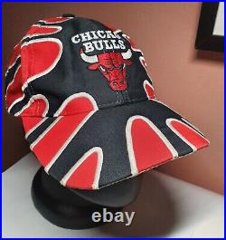 Chicago Bulls Starter Vintage 90s Snapback Hat NBA Big Logo Cap One Size RARE