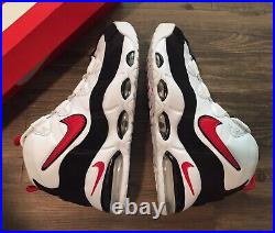 DS Nike Air Max Uptempo'95 Size 8 White Black University Red Pippen Bulls