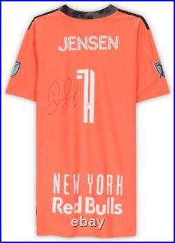 David Jensen New York Red Bulls Signed MU #1 Coral Jersey 2020 MLS Season
