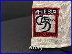 Exclusive Chicago White Sox Bulls Crossover Fitted Hat Red Black 95 Patch 7 5/8