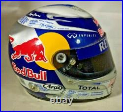 F1 1/2 SIGNED Sebastian Vettel 2010 Red Bull Racing Arai GP6 Helmet Formula 1