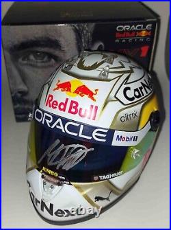 F1 2022 Max Verstappen signed model helmet photo proof Red Bull Formula 1