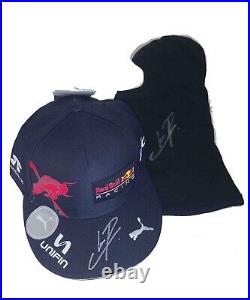 F1 2022 Red Bull Signed Sergio Perez Checo Hat & Balaclava Photo Proof Formula 1