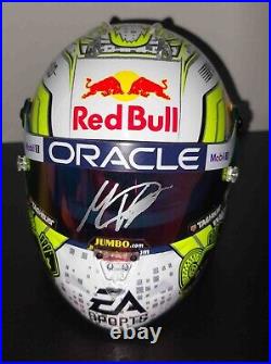 F1 Max Verstappen Signed Las Vegas Gp Model Helmet 1/2 Red Bull Formula 1