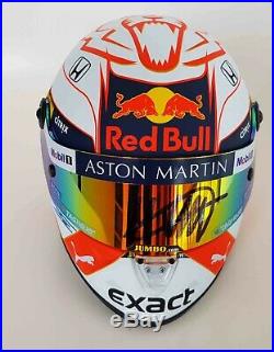 F1 Max Verstappen signed Red Bull mini helmet 2019 1/2 scale Formula 1