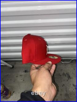 Fear of God 7 3/8 59Fifty New Era Hat Fitted Cap Chicago Bulls FOG All Rednwhite
