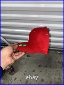 Fear of God Siz 7 59Fifty New Era Hat Fitted Cap Chicago Bulls FOG All Rednwhite