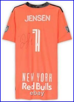 Frmd David Jensen New York Red Bulls Signed MU #1 Coral Jersey 2020 MLS Season