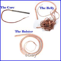 Indy Style Bull Whip 6 to 12 Foot 8 Plaits Red Black Nylon Para-cord Bullwhip