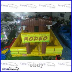 Inflatable Rodeo Mechanical Bull Sports Game Riding Red Eyes With Air Blower