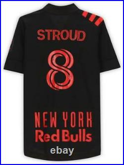 Jared Stroud New York Red Bulls Signed MU #8 Black Jersey 2020 MLS Season