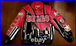 Jeff Hamilton Chicago Bulls TEAM OF THE 90S 5 NBA Championships Leather Jacket