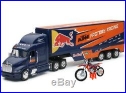KTM Red Bull USA Toy Peterbilt Truck & Dungey Motocross Bike NEW New Ray Model