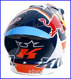 Kini Red Bull Competition Motocross Helmet V 2.3 Navy Orange White MD (58-59cm)