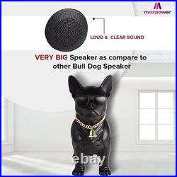 MD566 bull dog style portable Bluetooth speaker with dog collar & glasses