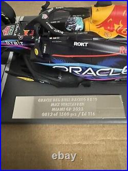 Max Verstappen 2023 Red Bull RB19 Miami Minichamps 118 VerstappenShop RARE