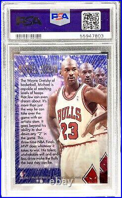 Michael Jordan 1995-96 Flair New Heights #4 PSA 9 MINT Bulls Red Jersey 4 of 10