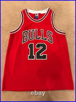 Michael Jordan TRULY AUTHENTIC Champion #12 Chicago Bulls Jersey Sz 40 Medium