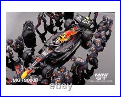 Mini GT 164 Oracle Red Bull Racing RB18 #11 Sergio P. Abu Dhabi GP Pit Crew