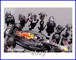 Mini GT 164 Oracle Red Bull Racing RB18 #11 Sergio P. Abu Dhabi GP Pit Crew