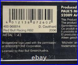 Minichamps 1/43 Red Bull Racing RB2 2006 David Coulthard Superman 400060014