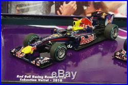 Minichamps 1/43 Vettel Set 3 Times World Champion F1 Red Bull 2010 2011 2012 New