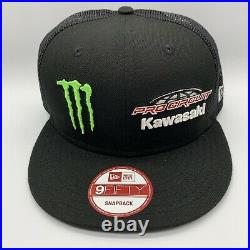 Monster Energy Pro Circuit Kawasaki 9Fifty New Era Trucker Hat Snapback Redbull