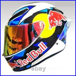 Motorcycle Helmet Full Face Red Bull AGL ADL AGV Motorbike Helmet Model White