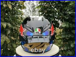 Motorcycle Helmet Full Face Red Bull AGL AGV Helmet Model Design Motorbike Black