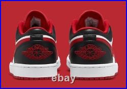 NEW Air Jordan 1 Low (GS) Size 3.5Y/WMNS 5 White/Gym Red-Black 553560-163