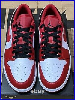NEW Nike Air Jordan 1 Low Gym Red White Chicago Bulls Mens 553558-163 SIZE 11.5